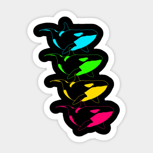 Orca rainbow Sticker